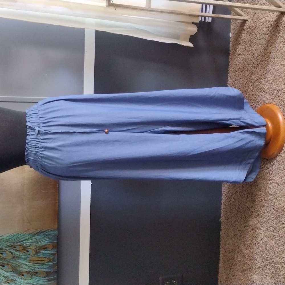 Wide leg Chambray pants